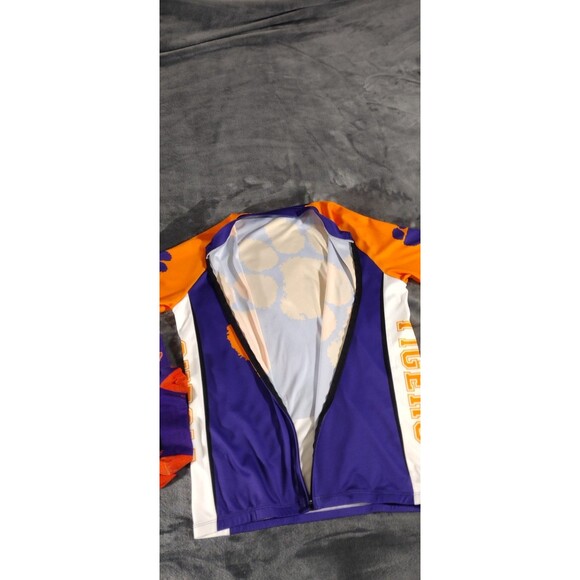 Clemson Football XL Jersey Shirt & Socks Orange Blue White Full Zip Pockets - Picture 3 of 13